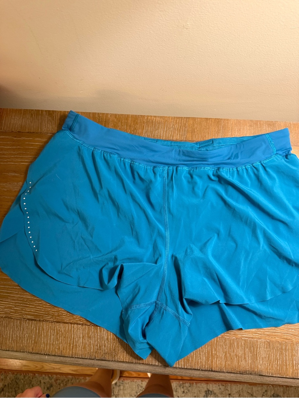 lululemon athletica turquoise running shorts